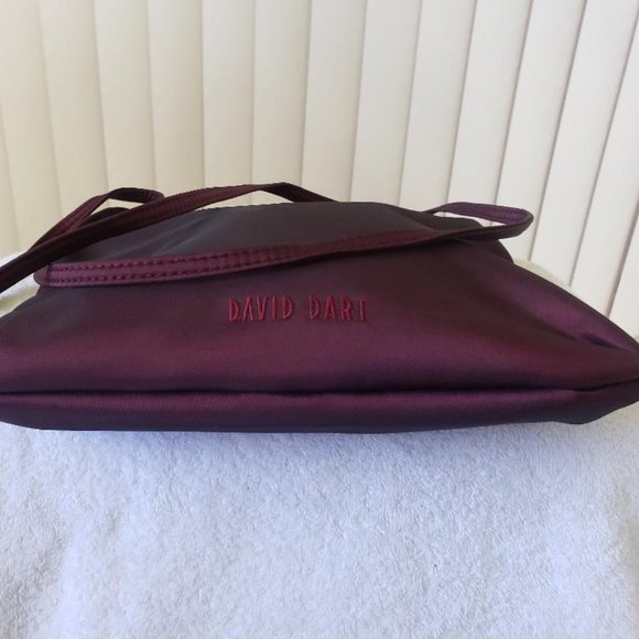 David Dart dark maroon fabric shoulder strap bag - Picture 5 of 5